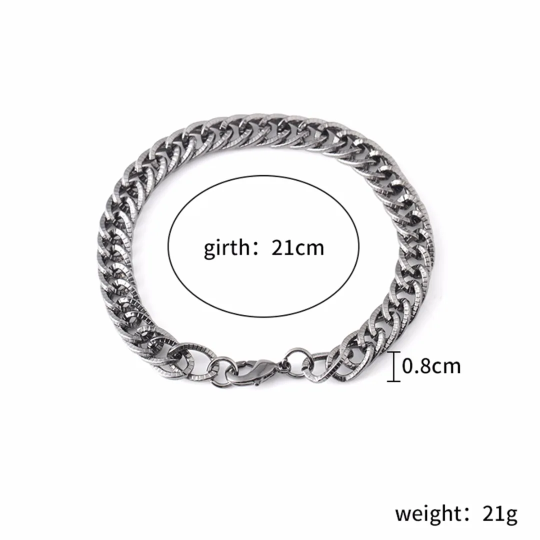 Женский браслет из нержавеющей стали, цепочка, femme pulseira, хип-хоп, панк, серебряный браслет для мужчин, рождественский подарок, мужские вечерние цепочки