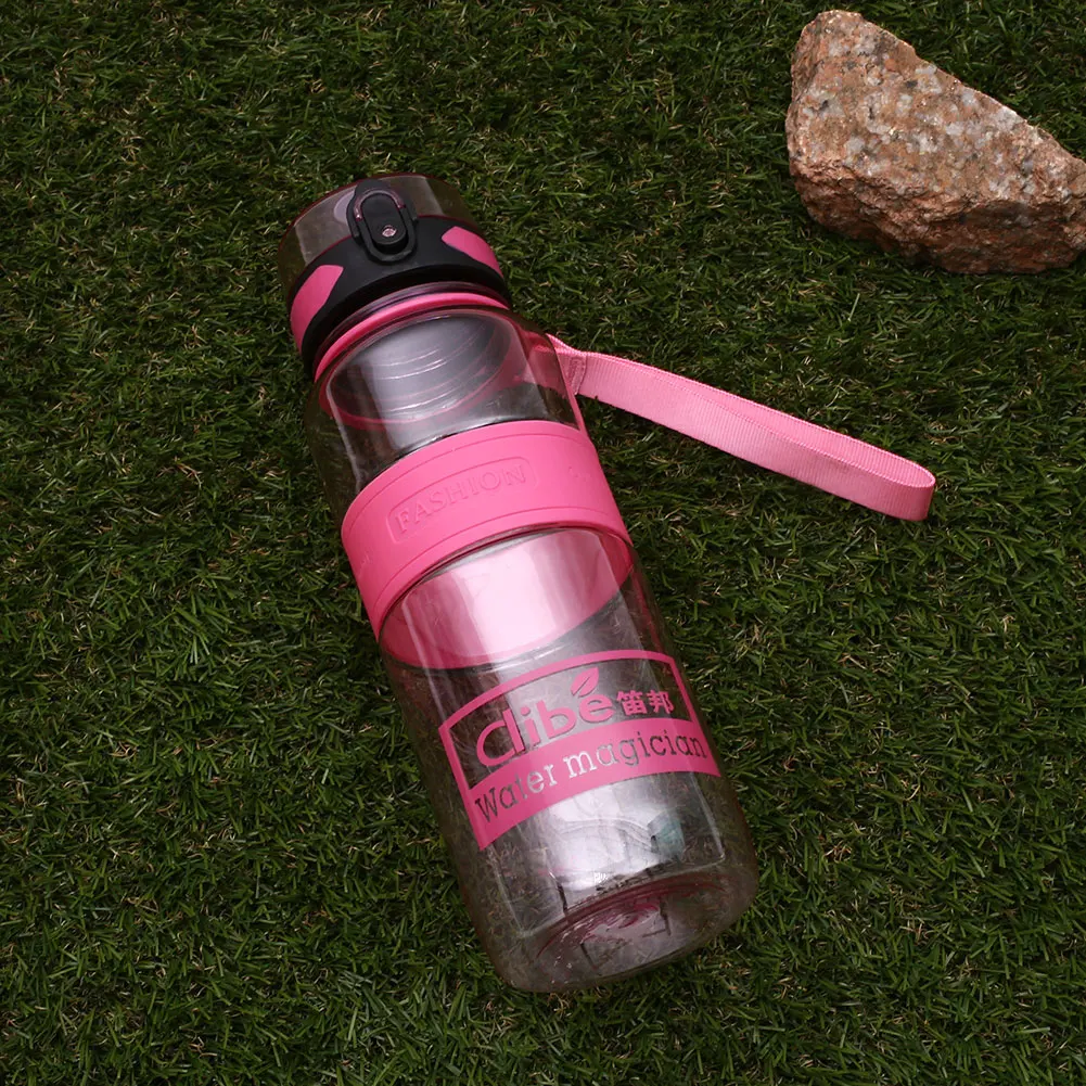 large pink Спорт на открытом воздухе 600 мл/1000 мл бутылка для воды чашка для бейсболка для езды и походов - Цвет: large pink