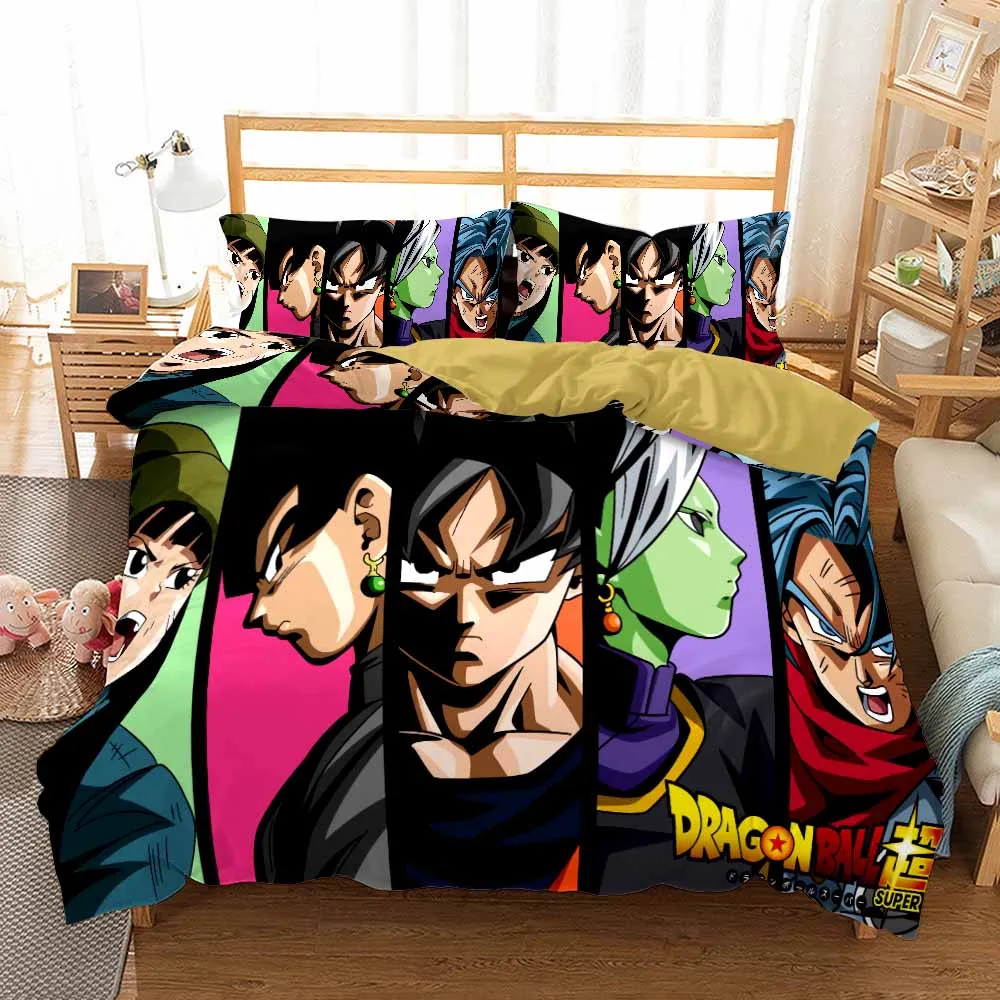 Color-5 Новые корейские носки из хлопка, хлопковые Dragon Ball Z Комплект постельного белья наволочка близнец полный queen King Размеры для мальчиков и девочек, Комплект постельного белья 2/3 шт. набор пододеяльников - Цвет: Color-5