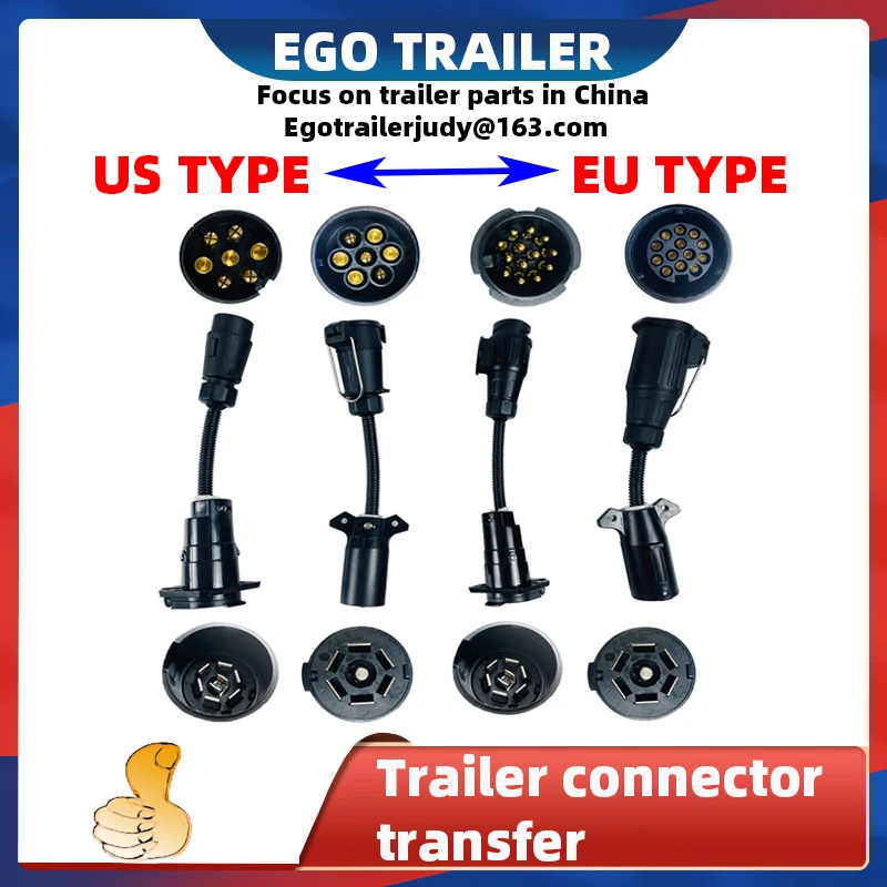 Адаптер для прицепа EgoTrailer 13-контактный разъем 7-контактный лопасти RV детали лодки