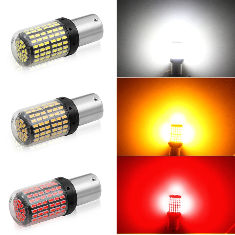 

1156 Ba15s T20 LED P21W W21W PY21W LED Canbus Bulbs No Hyper Flash Lightss Auto Car Turn Signal Parking Lamp 3014 144 Smd Gadget