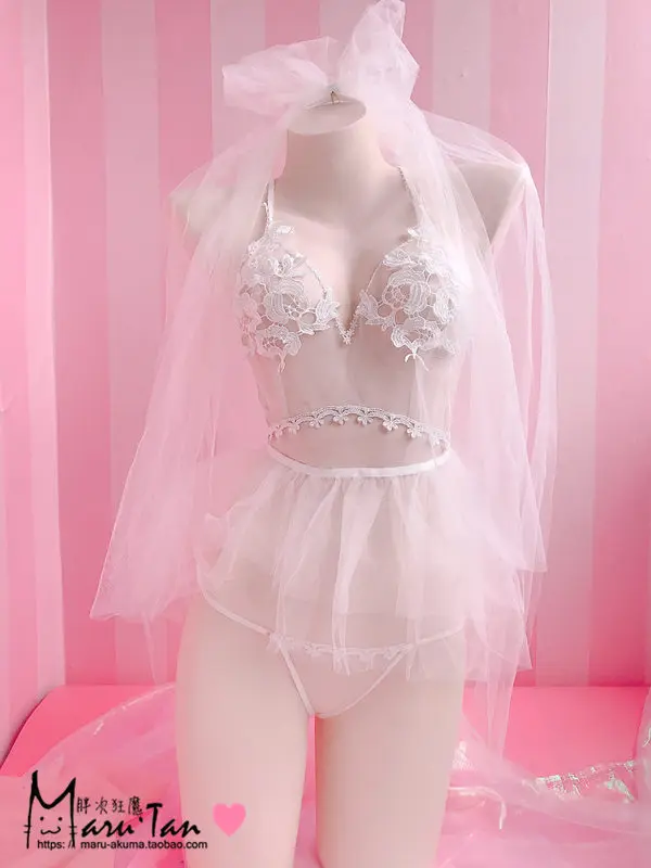 Японская милая девушка белая женская одежда для косплея Бандажное свадебное