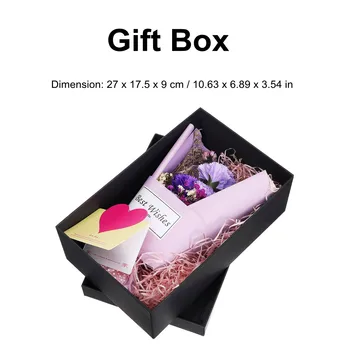 

New 1 Bundle Mini Babysbreath Dried Flowers Rose Soap Flower Artificial Flower Bouquet Wedding Flower Decoration With Gift Box C