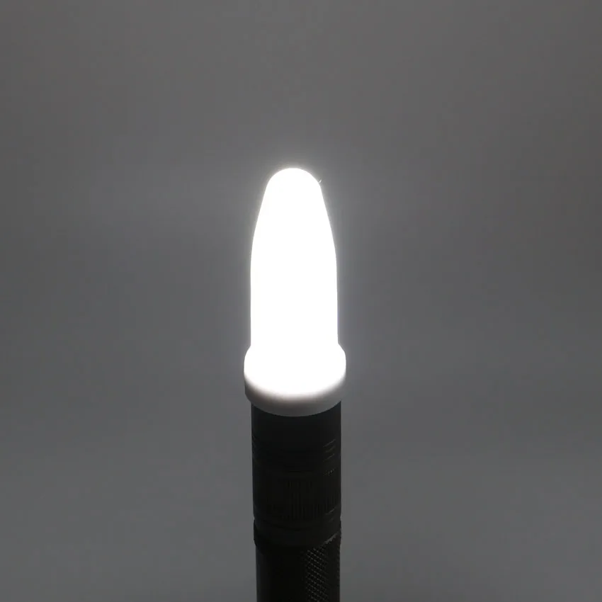 Elastic Silicone Flashlight Diffuser Red White For Diameter 20mm To 25mm AA 18650 S2 S2+ S3 S4 S5 S6 S7 S8 Torch