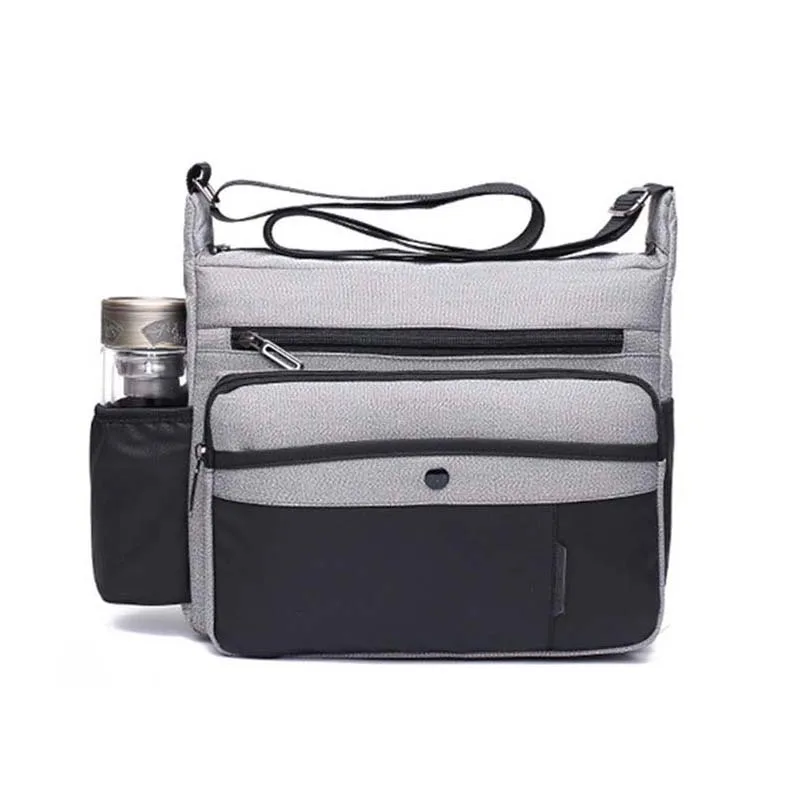 

New Design Zipper Messenger Bags Waterproof Oxford Shoulder Bag Large Capacity Durable Business Male Casual Crossbody Bag