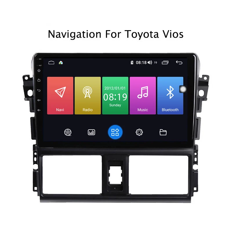 Ectwodvd 10,1 дюймов Andriod 8,1 автомобильный DVD gps для Toyota Vios- 4G ram 64G rom CarPlay DSP 4G LTE с wifi