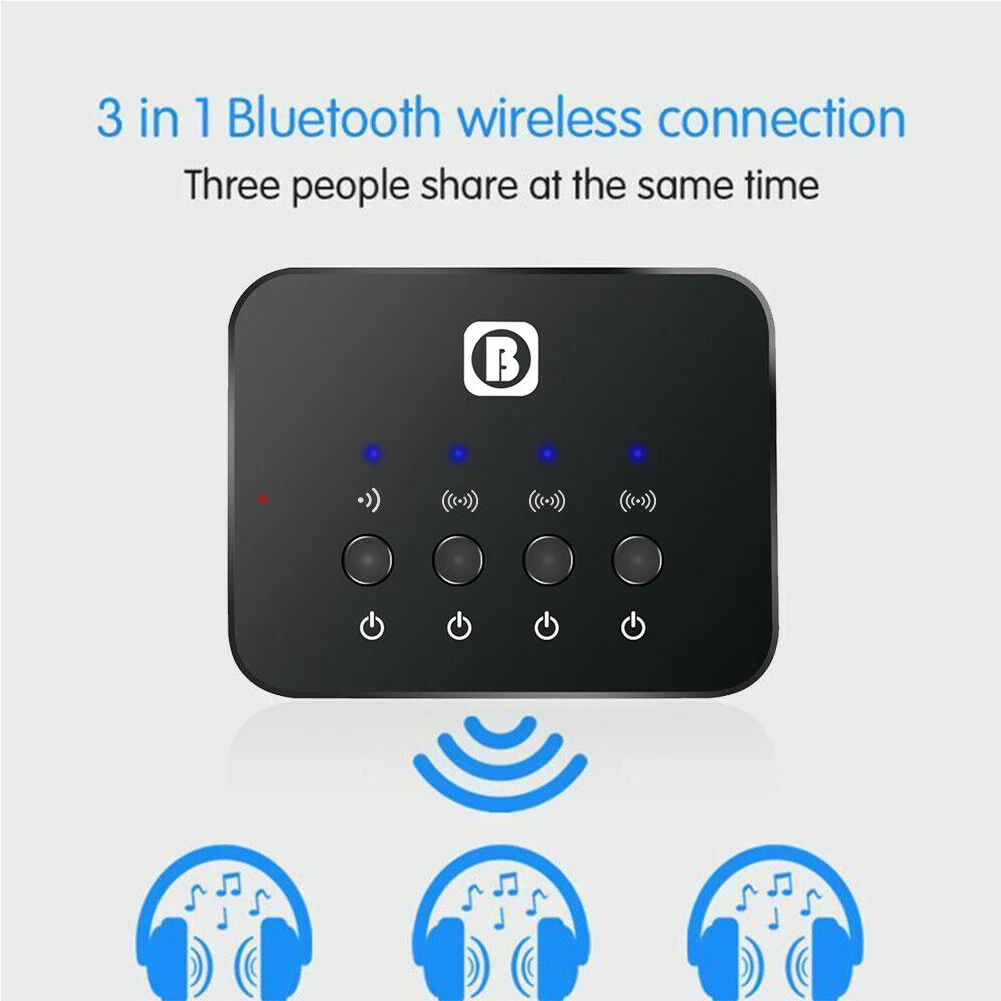 HIFI Fast Audio Transmitter Wireless Receiver Bluetooth 4.0 Music Durable Stereo Multi Point Portable TV PC Adapter Long Range