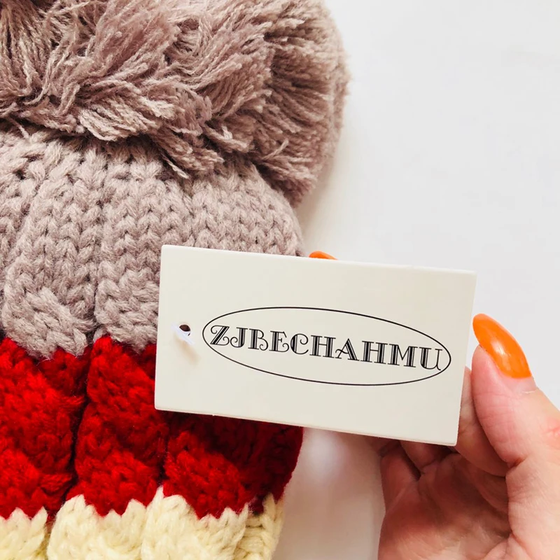 Брендовые зимние вязаные шапочки шапки женские толстые теплые шапочки Skullies шапка женская вязаная шапка с буквенным принтом шапочки уличные наборы для езды на велосипеде