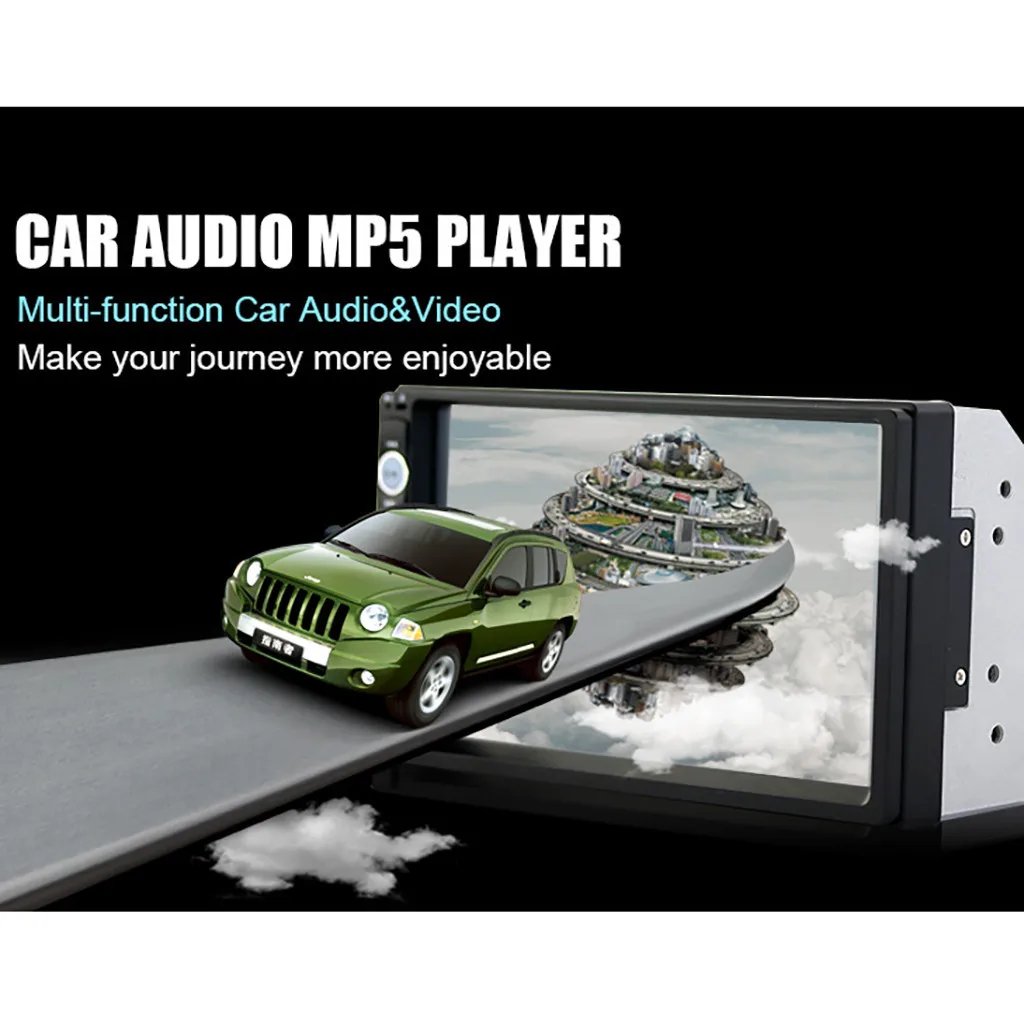 Универсальный 7 дюймов 2 Din Автомобильный мультимедийный радио MP5 плеер BT HD головное устройство аудиосистемы+ 4LED Поддержка камеры заднего вида Входная функция# P20