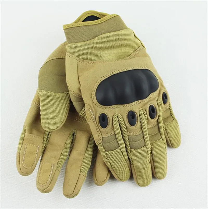 Outdoor microfiber black shell opening Hiking Gloves Military Tactical Combat Gloves Full Finger Breathable Gloves - Color: as pic