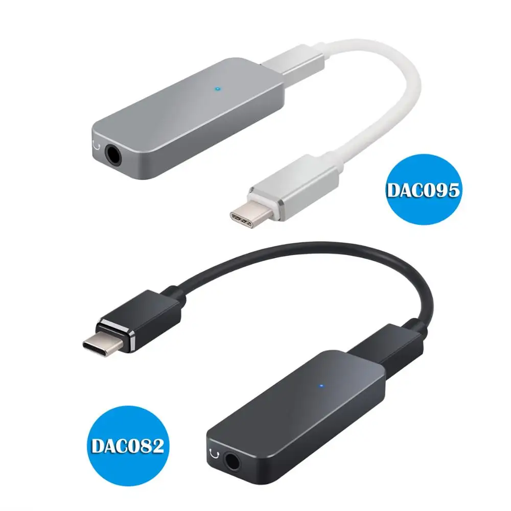 eSYNiC 2 Pcs 192kHz USB C DAC Headphone Amplifier Mini DAC Converter USB C Type C to 3 5mm Audio Jack Adapter for iphone Android