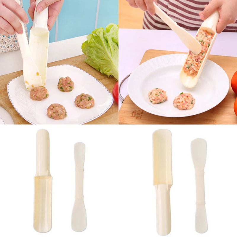 

Simple make Fish ball Meatball Testicles beige Shrimp Slip Maker Convenient DIY Home Cooking Tool Set Kitchen Accessories