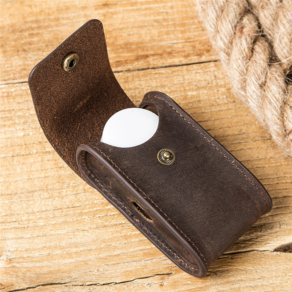 Retro Style Leather Earphone Storage Bag for Microsoft Surface Earbuds Headphone Charging Case Protective Cover Shell