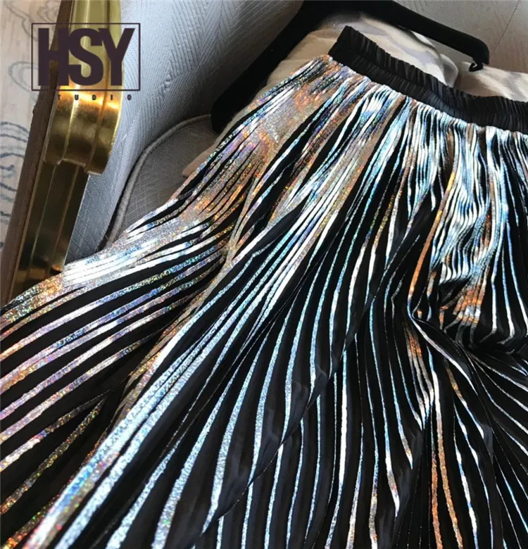 【HSY】2019 Осень Новая мода высокого качества для женщин ночной клуб стиль блёстки