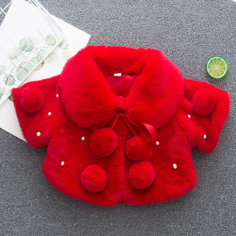 

Baby Faux Fur Coat Children Clothes 2019 New Autumn Winter Girls Cardigan Coat Cute Tops Jacket Breathable Toddler Kids Girls