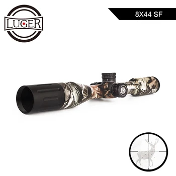 

LUGER Optical Sight 8X44 Compact Rifle Scope Elevation Wind Locking Outdoor Airsoft Hunting Scope Camouflage Collimator Scope