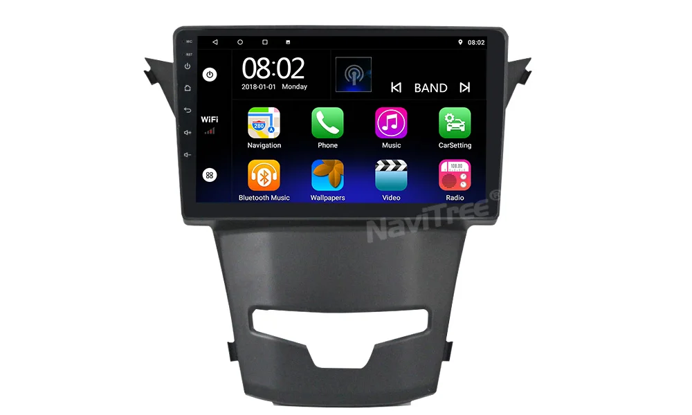 Android 9,0 1GB ram 16G rom автомобильный DVD gps навигатор плеер для SsangYong Korando Actyon разрешение: 1024*600