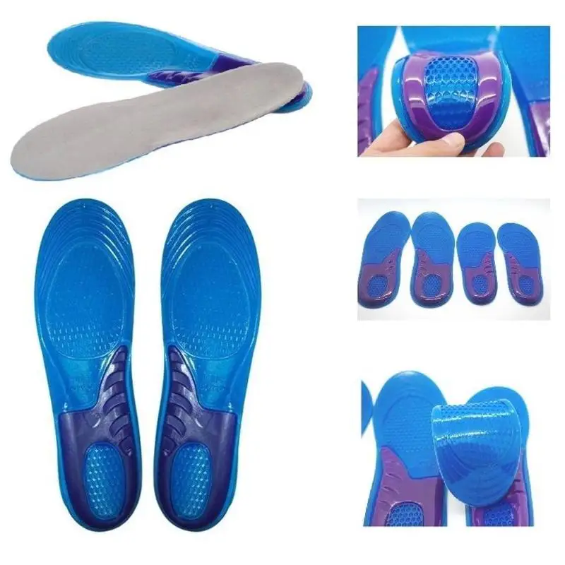 

Silicone Anti-Slip Gel Soft Sport Shoe Insole Pad Large Size Orthotic Arch Support Massaging Insole For Man Women 6-10