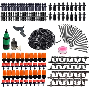

15M Automatic Drip Irrigation System Kit Hose Drip Mist Watering Kit Garden Timer Intelligence Irrigation Adjustable Dripper