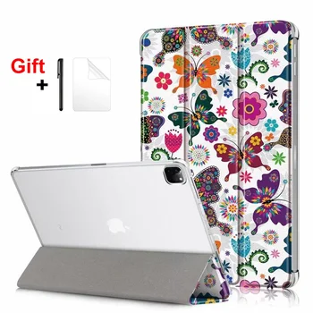 

Case For 12.9 Inch 2020 Case Ultra Slim PU Leather+PC Back Cover Tablet Case Trifold Stand Solid for Apple iPad Pro 12.9 2018