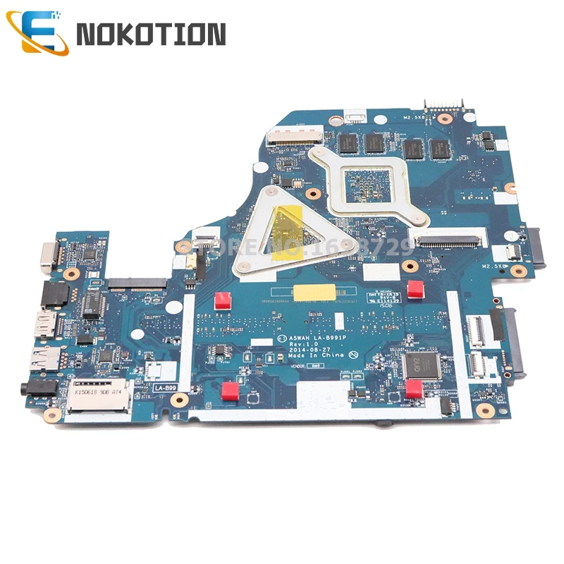 NOKOTION A5WAH LA-B991P для acer aspire E5-571 E5-571G Материнская плата ноутбука NBMSX11008 NBMLC11008 SR23W I7-5500U Процессор 840 м gpu