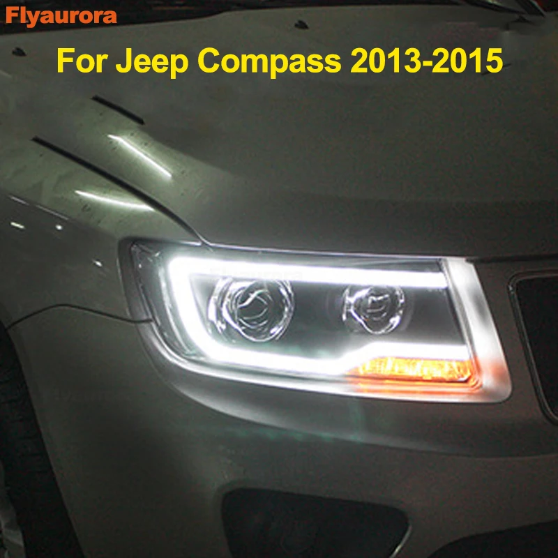 Автомобильный Стайлинг для JEEP Compass 2013-15 светодиодный фонарь для компаса фара дневного света DRL Для Cherokee модернизационная лампа