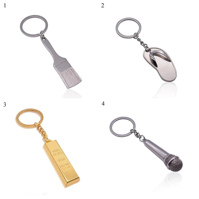 

2019 New Metal Music Keychain Creative Gifts Key Chain Mini Lovely Key Ring Microphone Keychain High Quality Fashion Key Chain