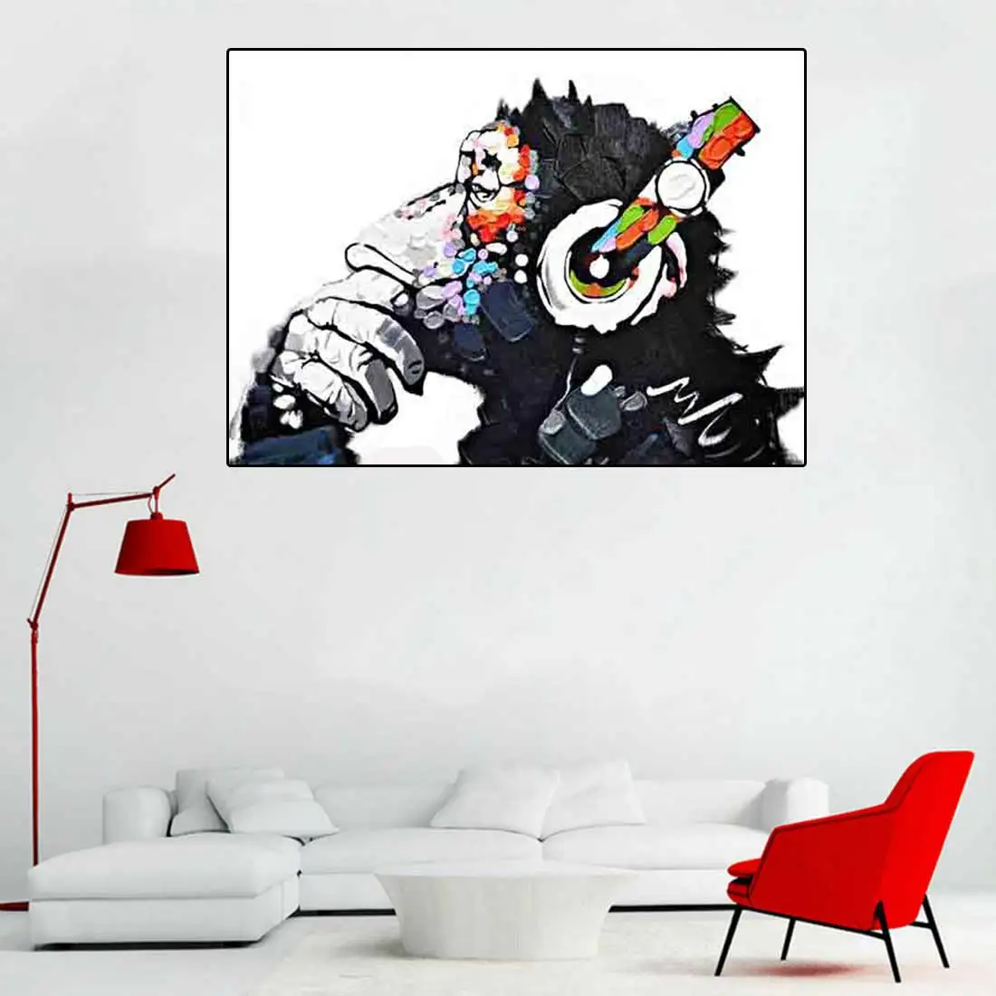 Pintura Abstracta Del Mono Diy Por Los Numeros De La Pared Del