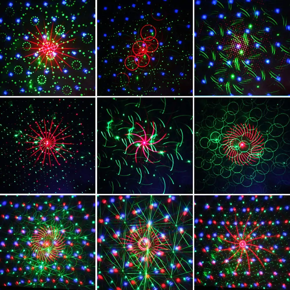 Диско лазерное освещение rgb проектор Вечерние огни лампа диско-шар звуковой активированный лазерный эффект свет для музыки Рождественская вечеринка KTV