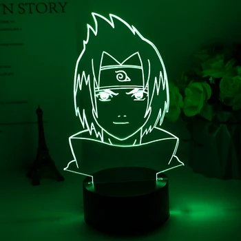 

Sasuke Uchiha Face Design Child Night Light Led Touch Sensor Usb Battery Powered Nightlight for Home Decor Lamp Naruto Gift