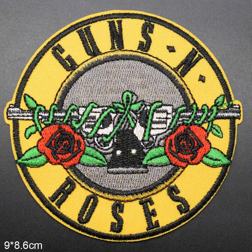 Guns N Roses Музыкальная железная вышитая одежда нашивки для одежды музыкальная группа наклейки одежда оптом