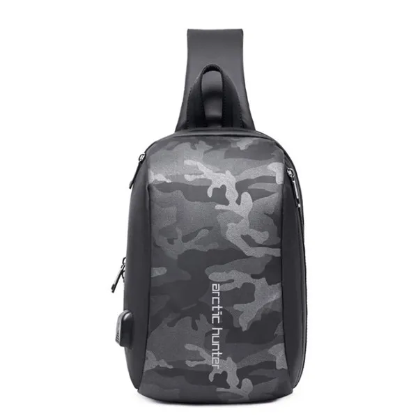 black Camouflage Бренд ARCTIC HUNTER, мужская сумка-мессенджер, сумки на плечо, Мужская нагрудная сумка, мужская сумка, ретро-чехол, крутой слинг, сумка для IPAD, P1184 - Цвет: black Camouflage