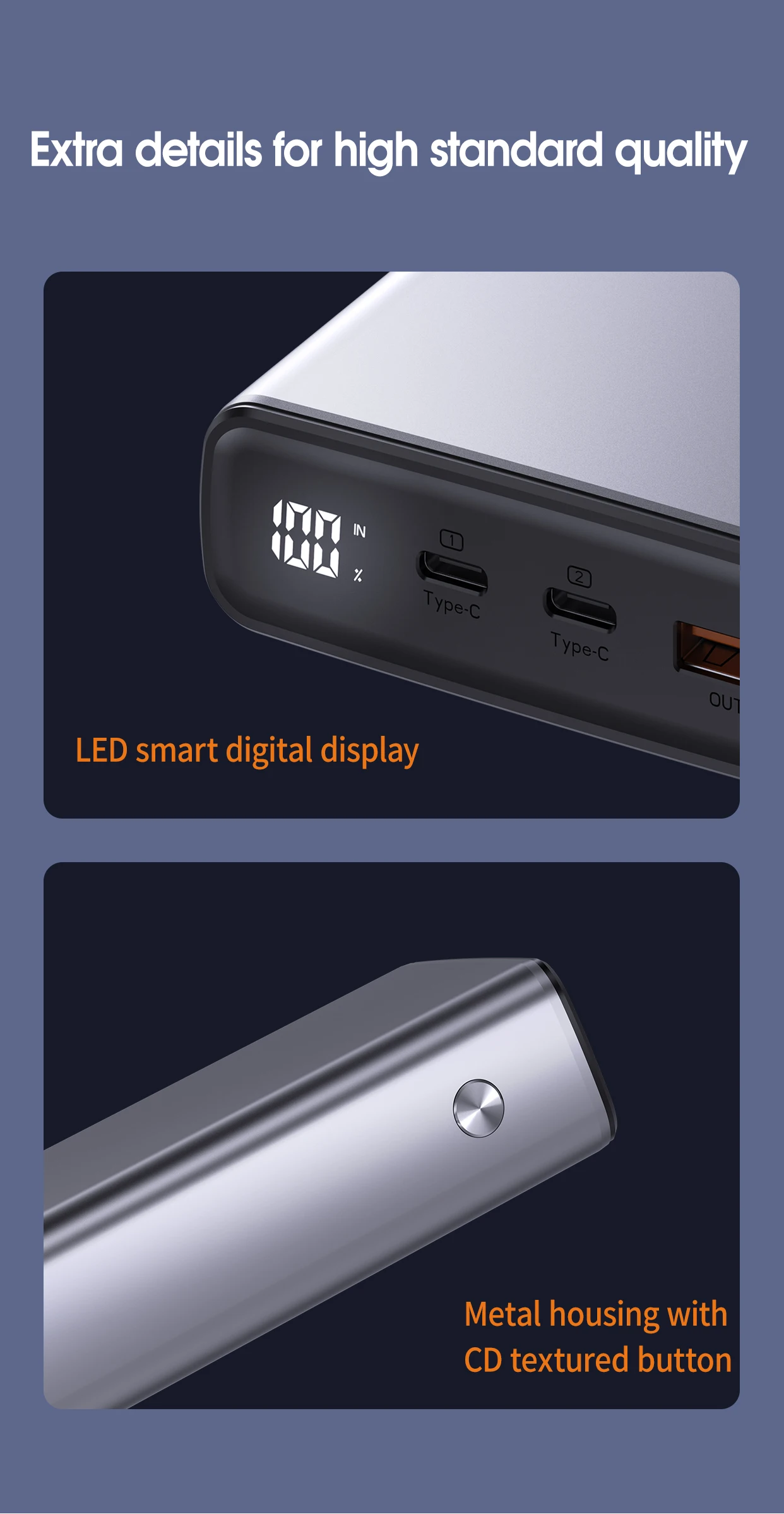 Laptop Power Bank PD 100W Fast Charging Phone Auxiliary Battery External Battery Pack for Apple Xiaomi OPPO Laptop Fast Charger portable usb charger