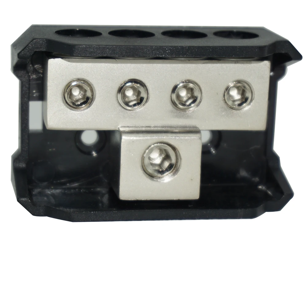 

Car Audio Speaker Power Line Distribution Device Power Ground Distribution Block 1*2GA In and 4*4GA Out