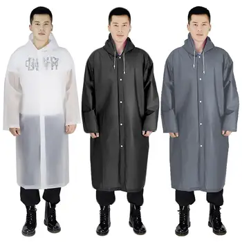 

Unisex Adult Outdoor Travel Sports Waterproof Rain Poncho Nondisposable Hooded Long Raincoat