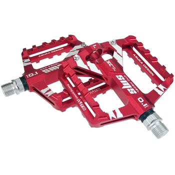 

Shanmashi Paired Bicycle Pedal Du Bearing Outdoor Cycling Road Bike Riding Aluminium Alloy Ultralight Pedal Bicycle Parts Red