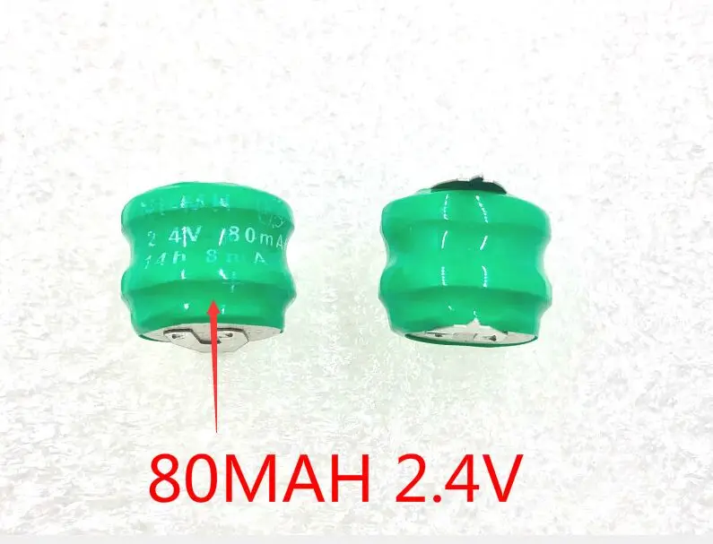5 шт. Ni-MH аккумулятор 2,4 в 80 мАч 15,4X12,2 мм аккумуляторная батарея