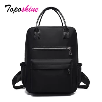 

Toposhine 2019 Fashion Women Backpack Oxford Soft Handle Solid Multi-pocket Travel Zipper Mochila Feminina Sac A Dos School Bags