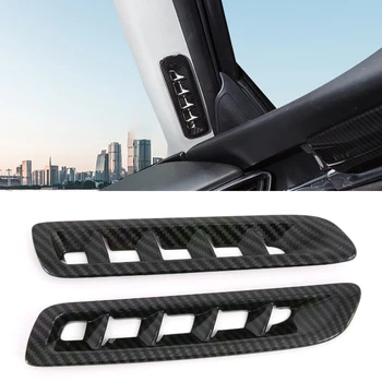 

For Mazda 6 M6 Mazda6 Atenza 2019 2020 ABS Inner Upper Air Condition Vent AC Cover Trims 2pcs Carbon Fiber