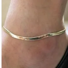 Новая модная женская бижутерия ножной браслет с золотой цепочкой с узором «елочка» настраиваемый Шарм браслет леггинсы браслет бижутерия для ног