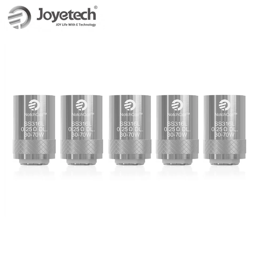 100% оригинал Joyetech NotchCoil 0 25 Ом DL. Катушка 5 шт./лот для электронной сигареты Cuboid Mini/