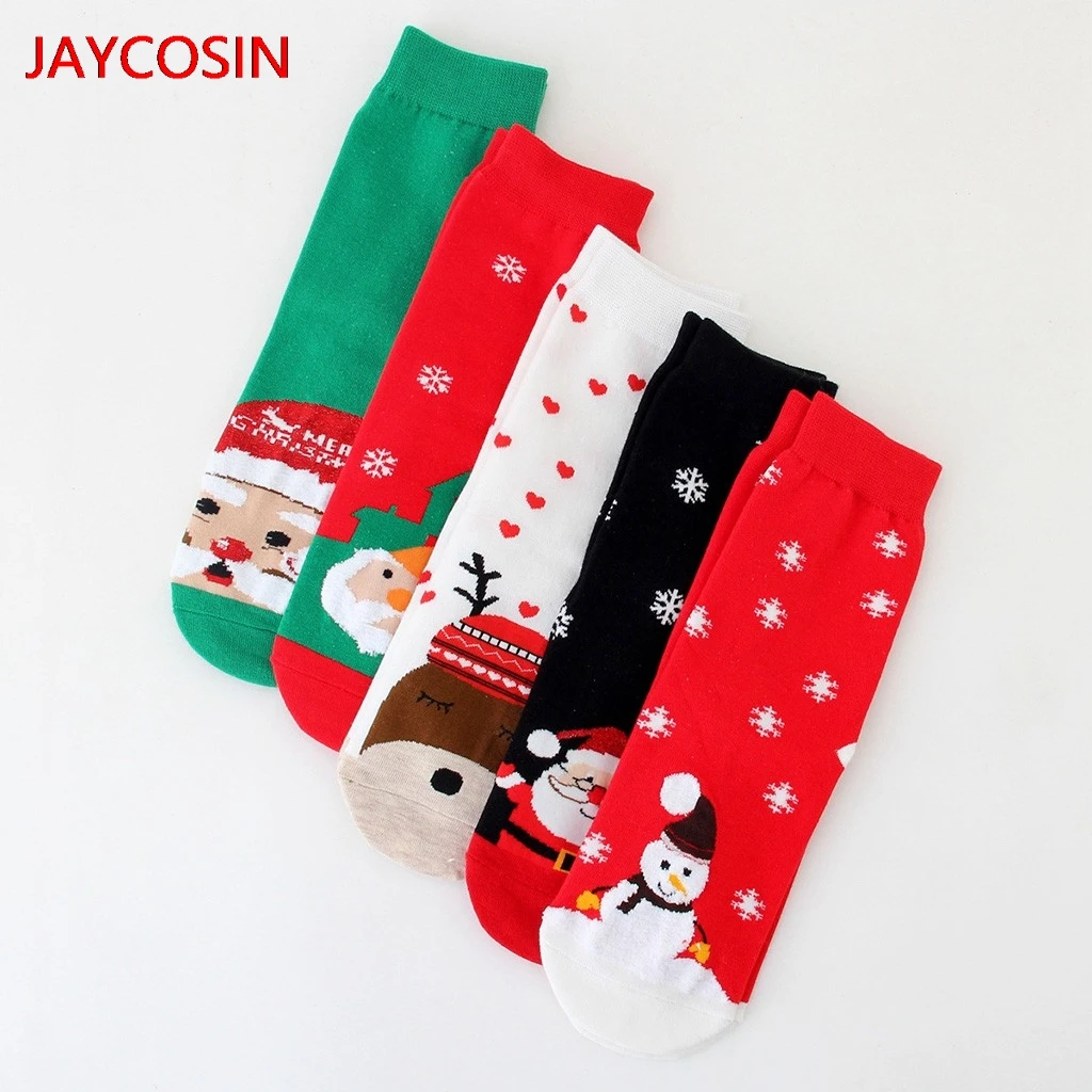 JAYCOSIN носки 12 пар модные мужские и женские унисекс повседневные рождественские носки с принтом L500912