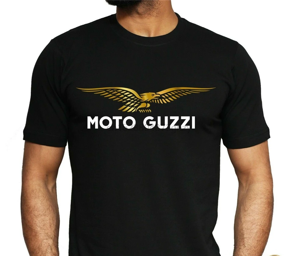 Retro Vintage Moto Guzzi Engine Motorcycle Biker Logo Image T-Shirt