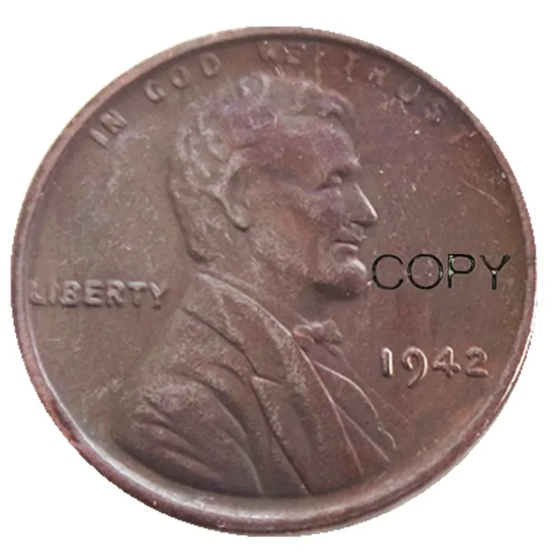 США один цент 1942 P/D/S копия монет - Цвет: 1942