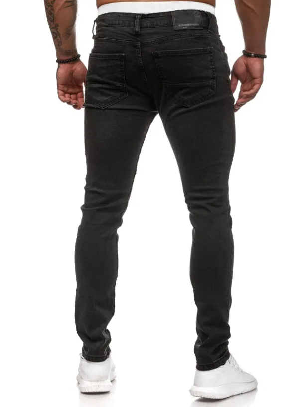 Pantalones Vaqueros Hombre, европейские, американские, Modis Jean Homme, белые, черные, эластичные мужские джинсы, тонкие, обтягивающие, мужские, черные джинсы