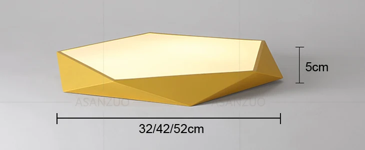 Modern LED Ceiling Light Lamp Pentagon Multicolor Children Ceiling Light Lighting Fixture Bedroom Surface Mount Living Room lamp