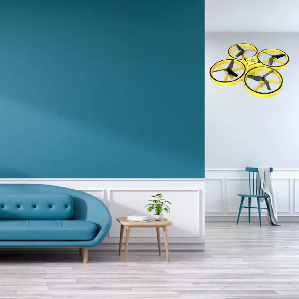 Watch Interactive Induction Drone Fixed Height Four-Axis Aircraft Gravity Sensing Remote Control Aircraft