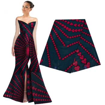 

Fashion high quality real Cloth wax 100% cotton Africa Ankara prints wax fabric sewing for women party dress 6yards Bazin tissu