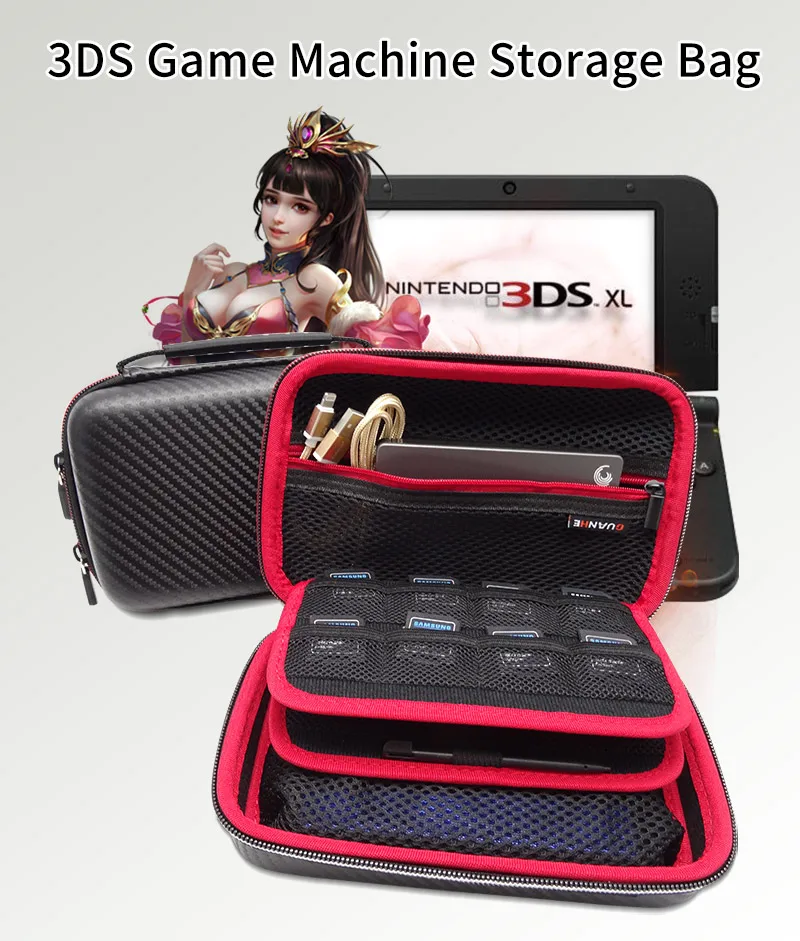 Портативный чехол для переноски для nintendo New 3DS XL/LL игры хранение карт дорожная сумка для жесткого диска кабель аксессуары для игр