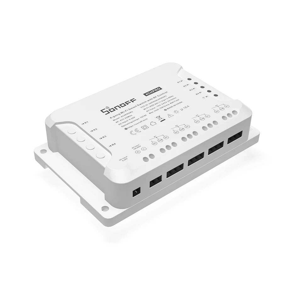 Sonoff 4CHPROR3 WLAN Schalter - 4-fach Smart Switch Für Alexa & Google Home, 40A, Mit App-Steuerung